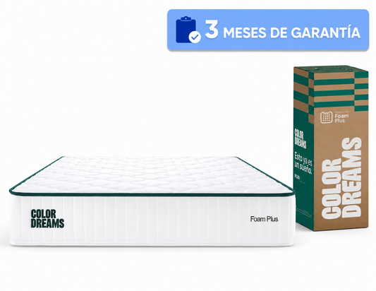 Colchón King Plus Foam | Memory Foam con Gel | 23 cm | Firmeza Media