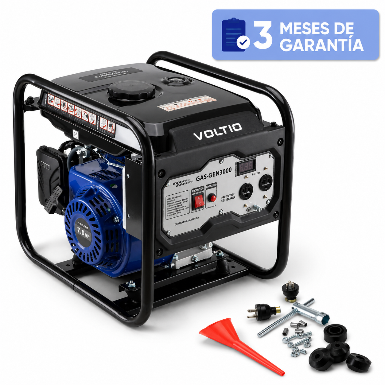 Generador Inverter de Corriente Eléctrica a Gasolina 3000 W