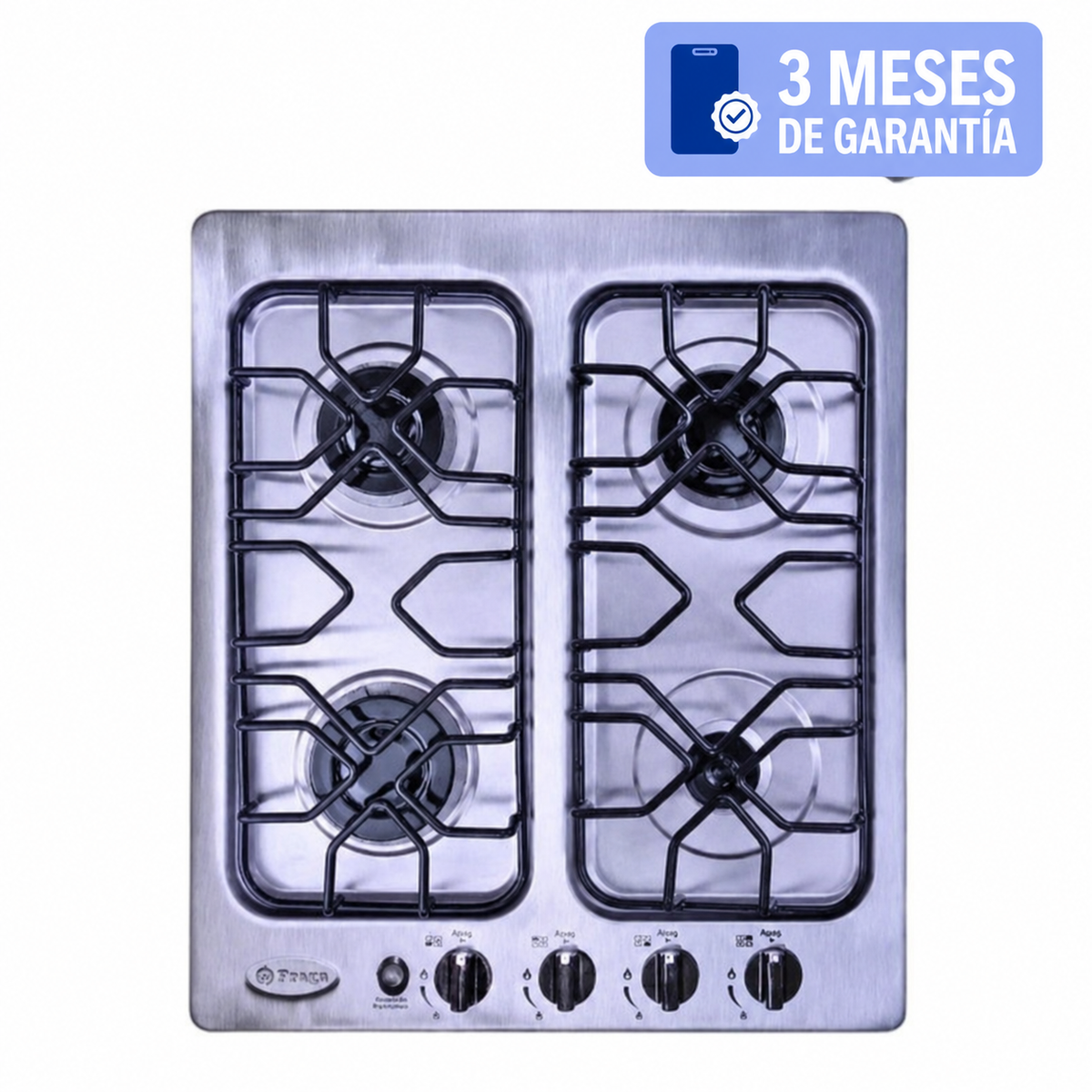 PARRILLA INOXIDABLE EMPOTRABLE 4 QUEMADORES FRAGA PD190