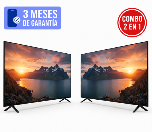 Pantalla Smart TV 43 pulgadas Android TV 4K QLED Combo de 2