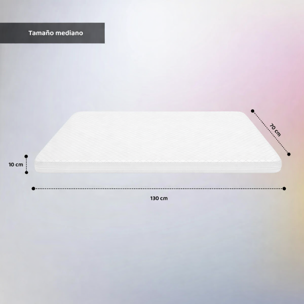 Colchón para Cuna de Bebé 130x70 cm | Memory Foam Impermeable | Firmeza Media