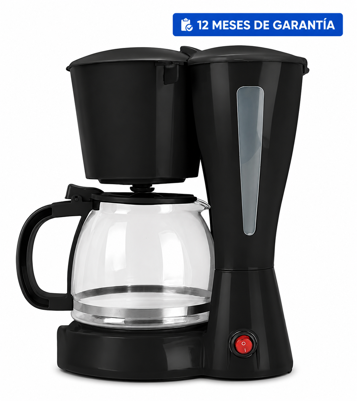 Cafetera Mirati Jarra de Cristal 1.5L Color Negro