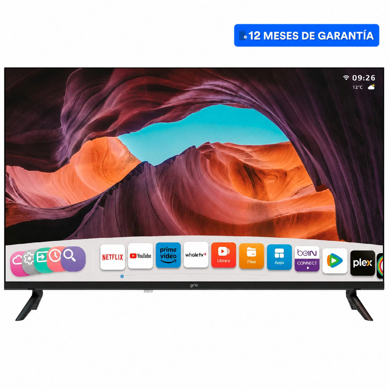 Televisión GHIA Smart TV 50″ 4K UHD Sistema Whale OS Color Negro