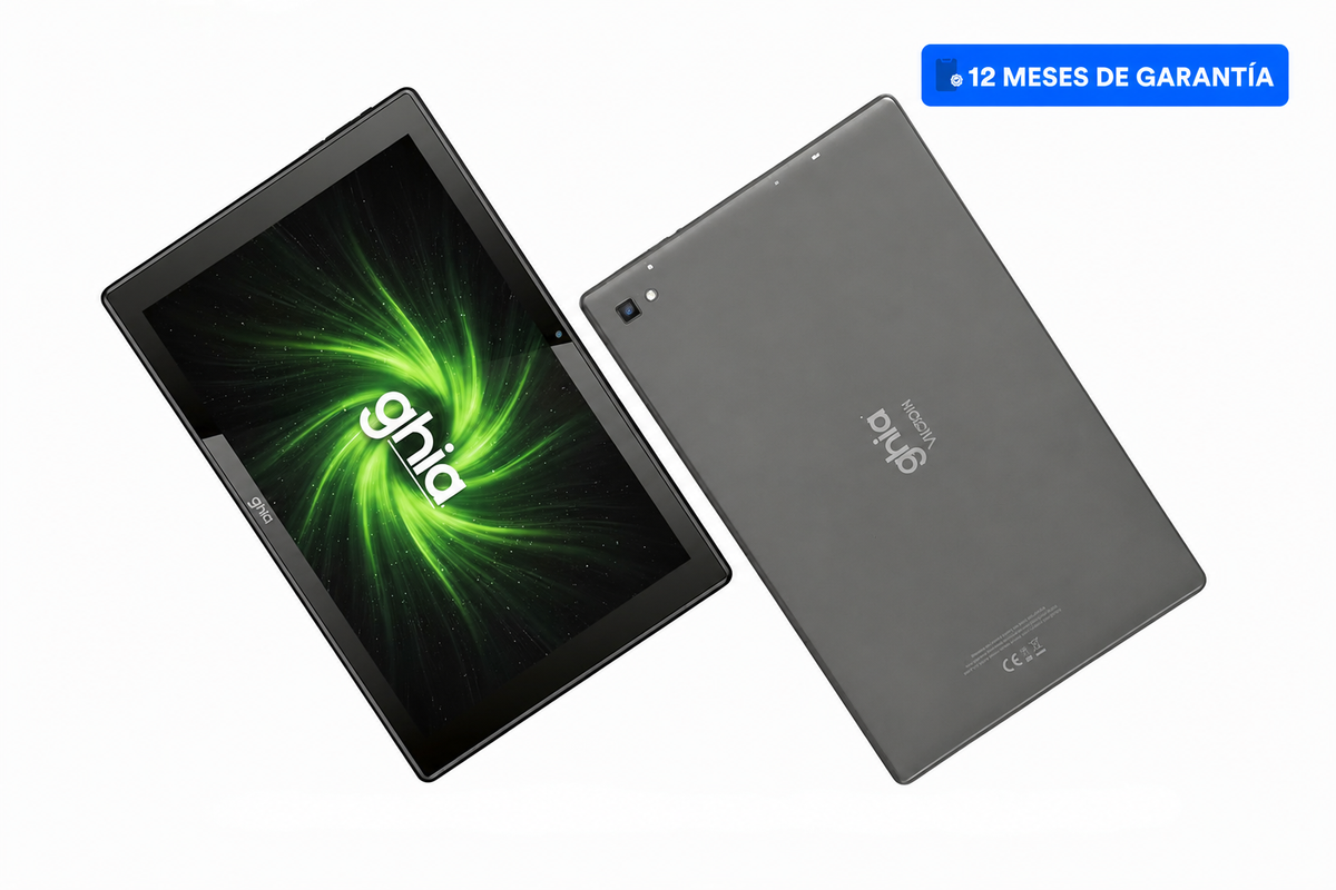 Tablet 10″ GHIA Procesador A523 4GB RAM 64GB Color Negro