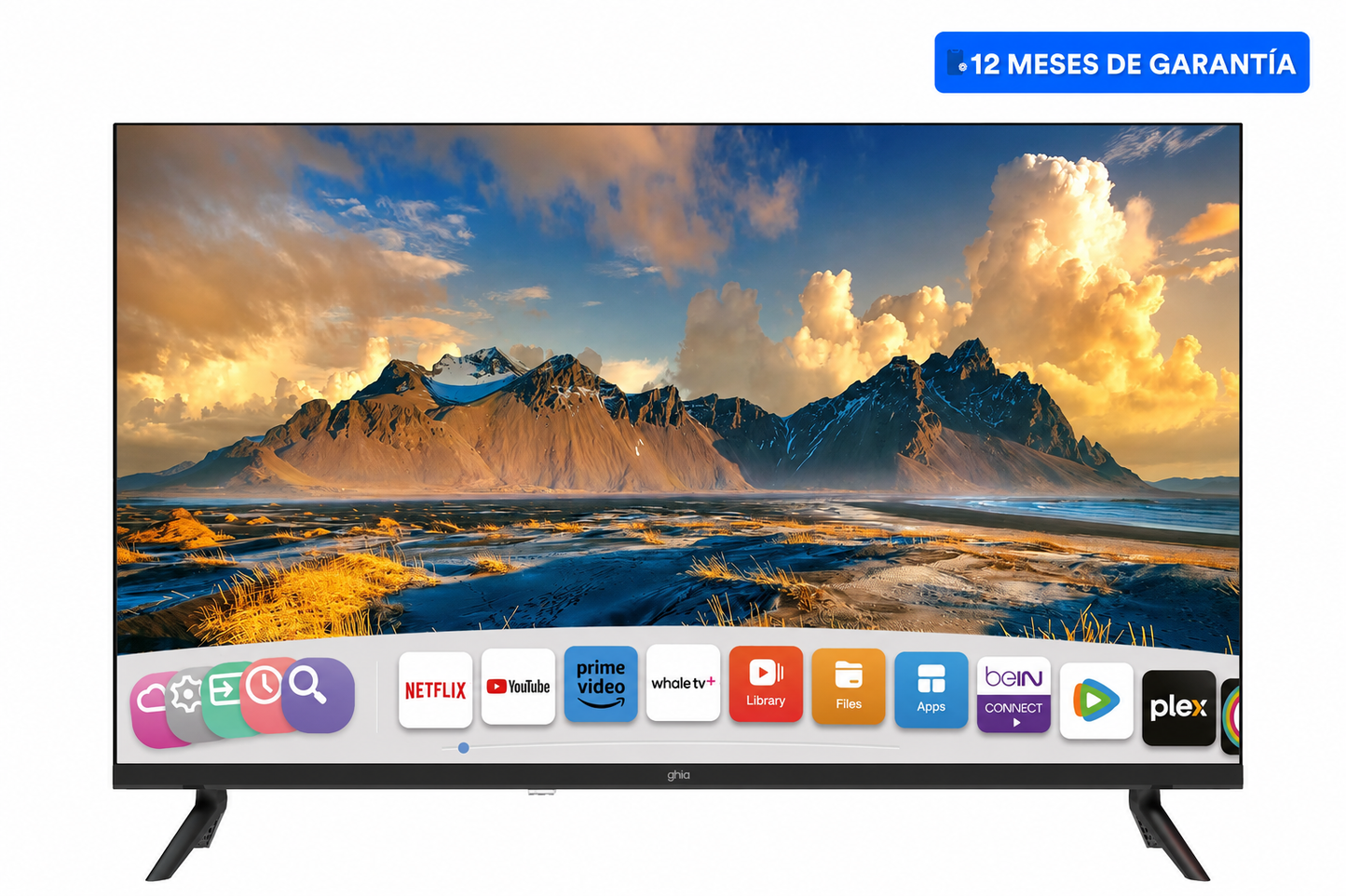 Pantalla Smart TV GHIA 40” Full HD D-LED con Dolby Audio y Conectividad WiFi
