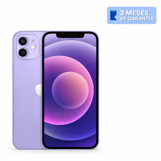 Celular reacondicionado Apple iPhone 12 128 GB Morado Grado A e-sim