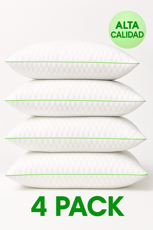 Set de Almohadas Ortopédicas Cervical Super Visco Blanca - 4 Piezas