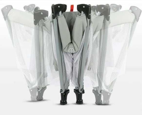 Cuna Portátil y Plegable para Recién Nacidos - Gris