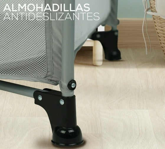 Cuna Portátil y Plegable para Recién Nacidos - Gris