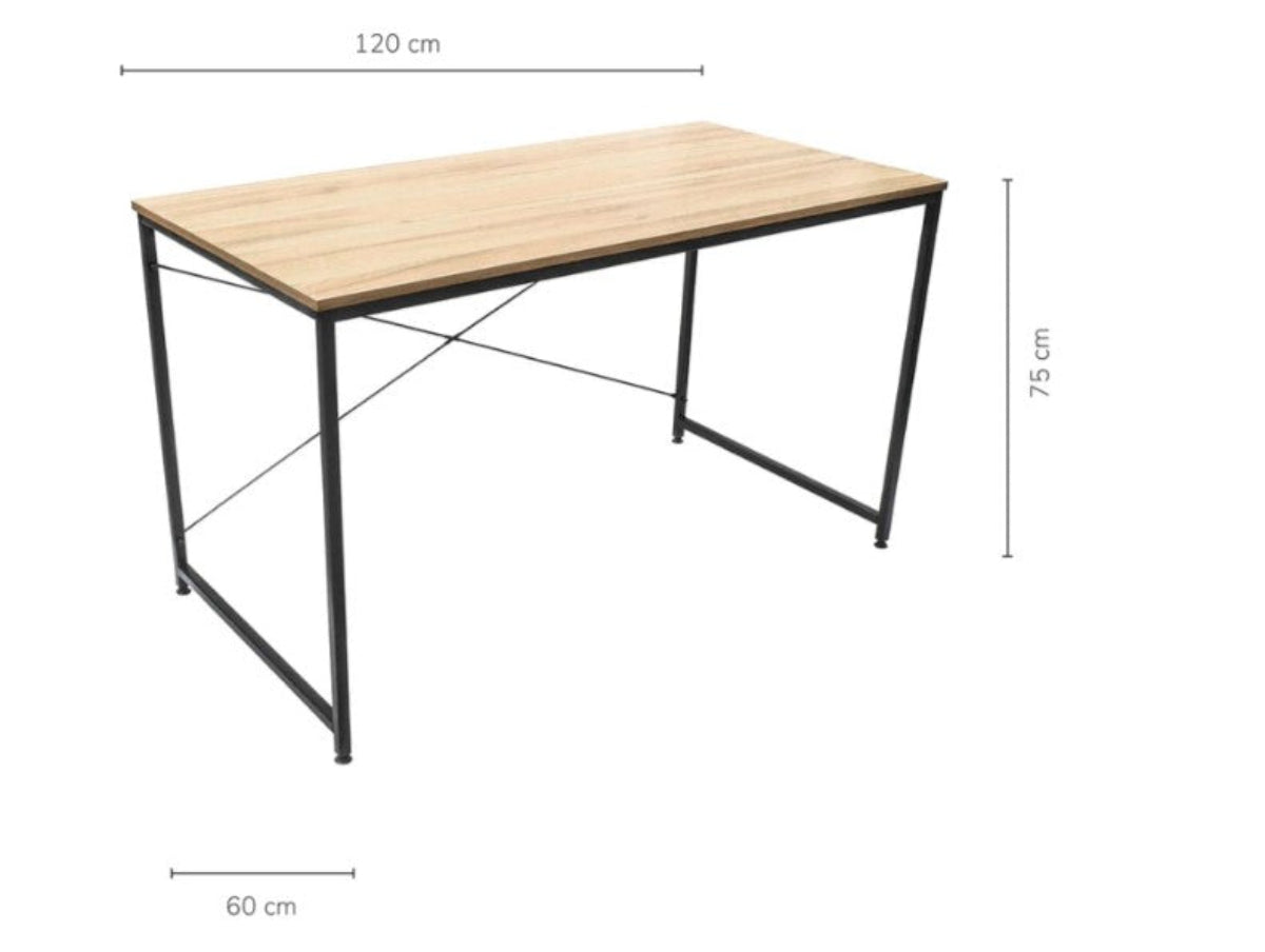 Escritorio Diseño Industrial Café y Negro