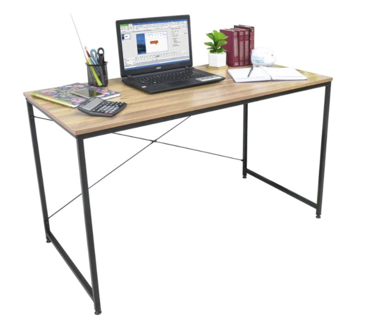 Escritorio Diseño Industrial Café y Negro