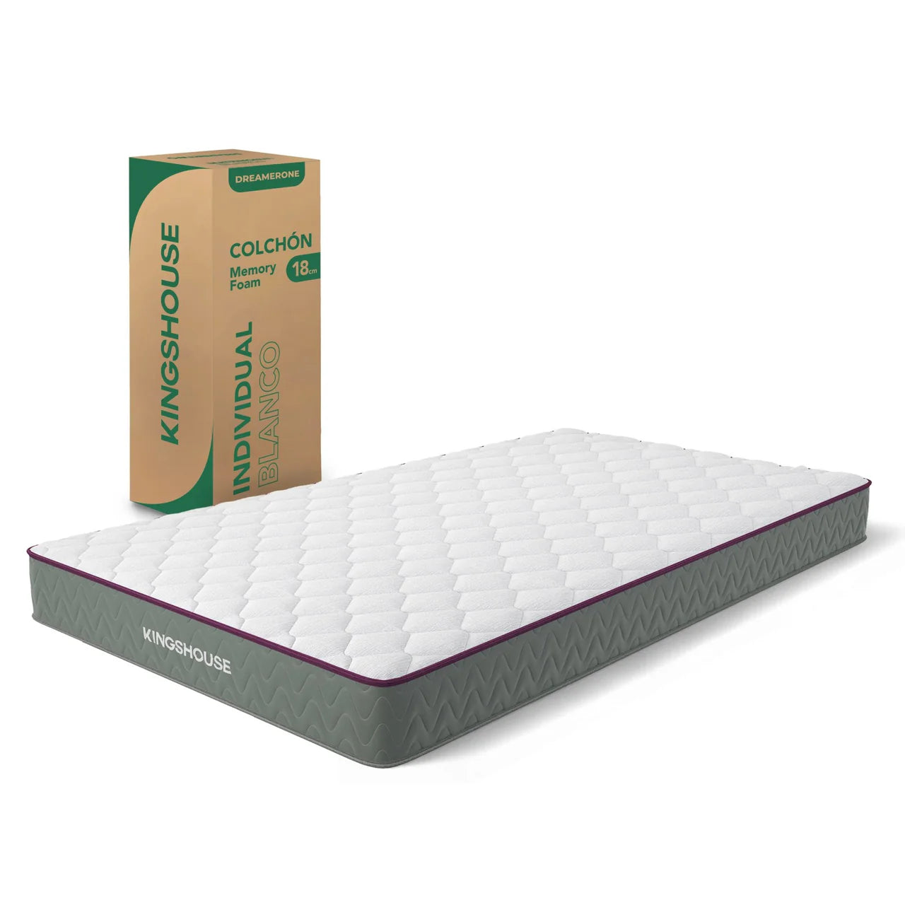 Colchón Individual KingsHouse en Caja Essential Memory Foam