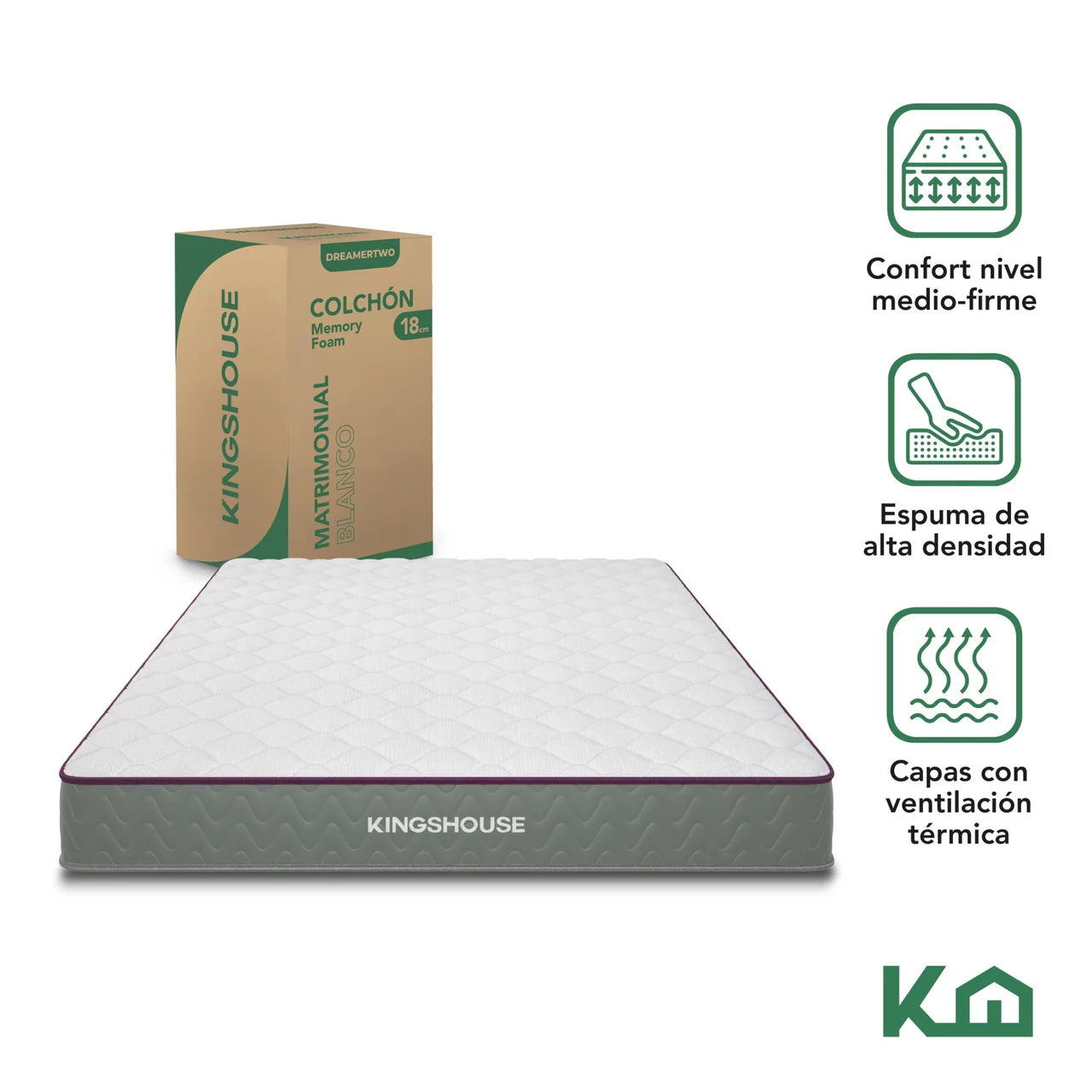 Colchon Matrimonial Colordreams Essential Memory Foam