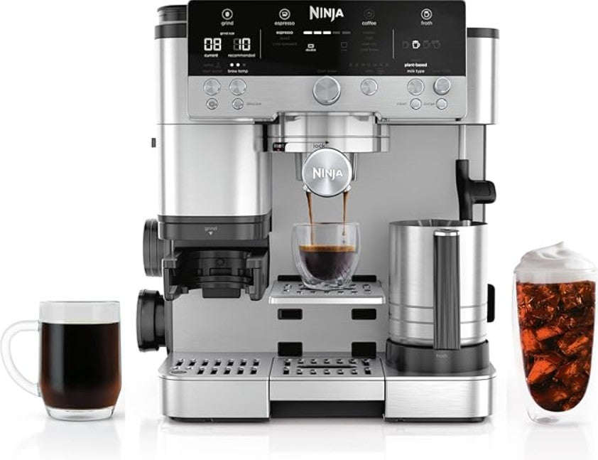 Cafetera Espresso Ninja 3 en 1 | Espresso, Café y Cold Brew | Molinillo Integrado