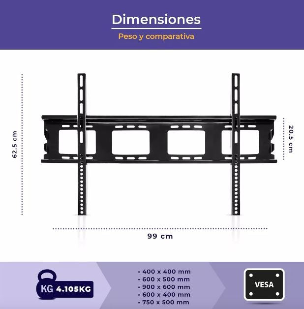Soporte de TV Fijo Para Pantallas De 50 A 120 Pulgadas MK