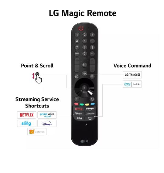 LG Pantalla TV Smart 55 Pulgadas QNED LED 4K UHD Smart webOS 23 w/ ThinQ AI
