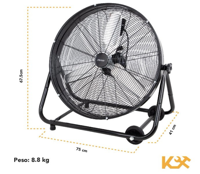 Ventilador De Piso Industrial 24 Pulgadas Aluminio