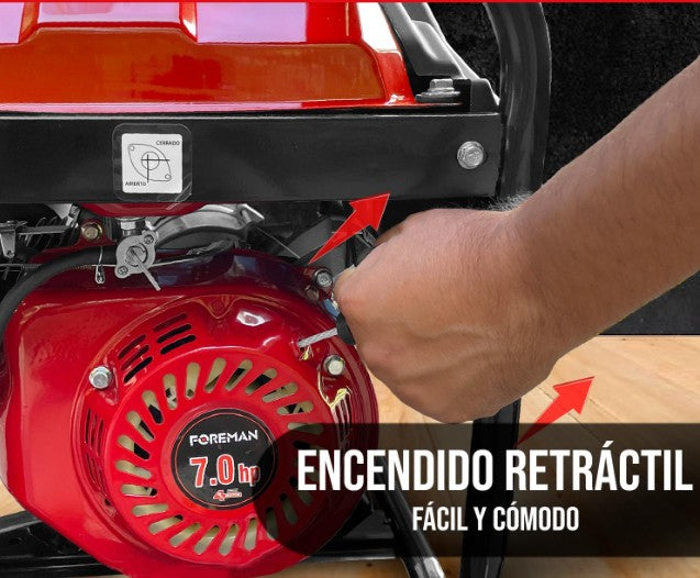 GENERADOR A GASOLINA PORTATIL 3000W 60 HZ 7 HP 15L