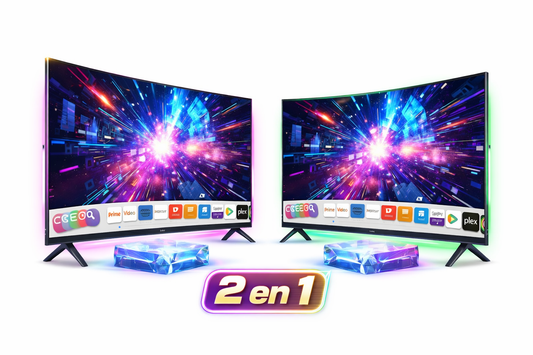Pantalla Smart TV GHIA 40” Full HD D-LED con Dolby Audio y Conectividad WiFi combo de 2