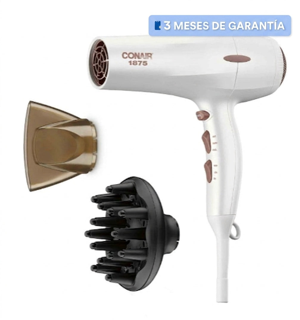 Secadora InfinitiPro by Conair Iónica Turbo Cerámica y Turmalina Blanca