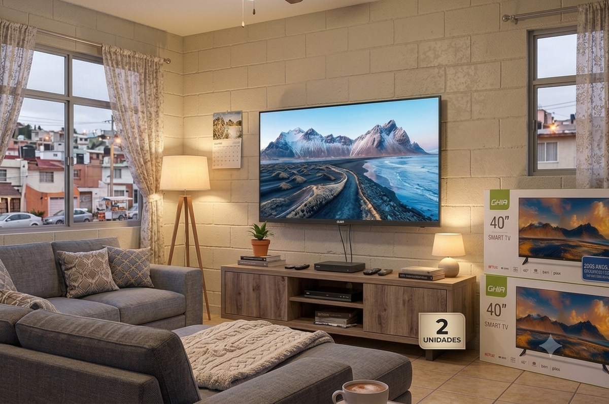Combo 2 Pantallas GHIA Smart TV: 40 Pulgadas Full HD WiFi