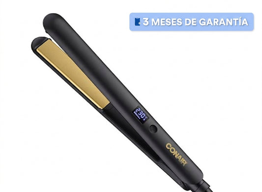 Alaciadora Con Infusión de Keratina y Colágeno Digital de Cerámica CONAIR Negra MK