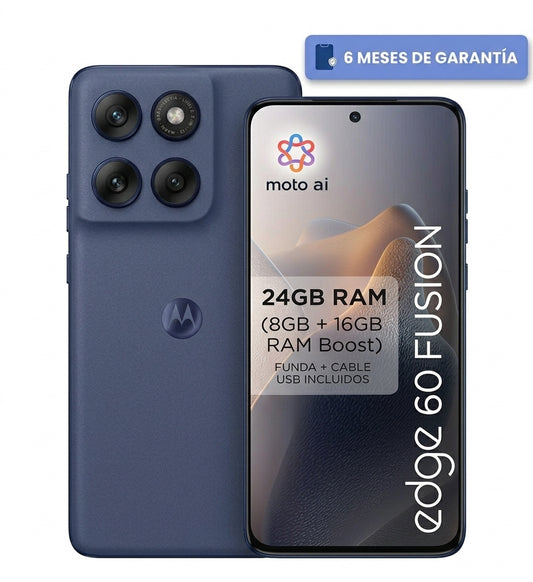 Teléfono Celular Smartphone Motorola Moto Edge 60 Fusion 5G, 8GB RAM, 256GB Color Gris