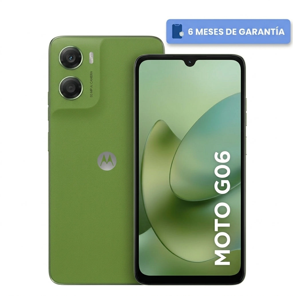 Teléfono Celular Smartphone Motorola Moto G06 4G, 4GB RAM 256GB Color Verde