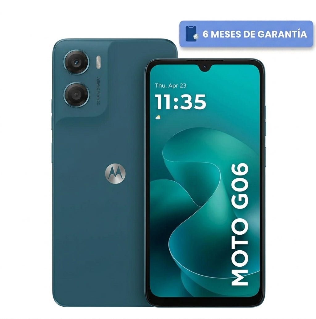 Teléfono Celular Smartphone Motorola Moto G06 4G, 4GB RAM 128GB Color Azul