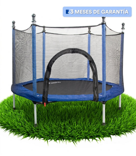 Trampolin Tumbling Infantil Azul Con Red De Seguridad