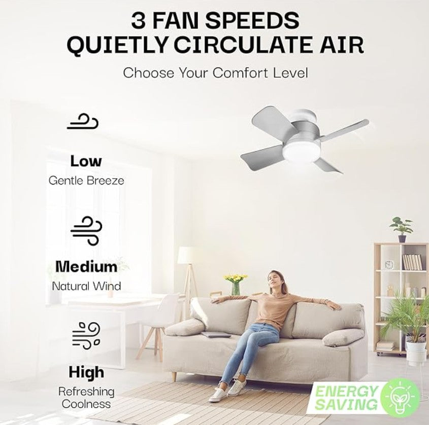 Ventilador de techo bell howell con luces de control remoto