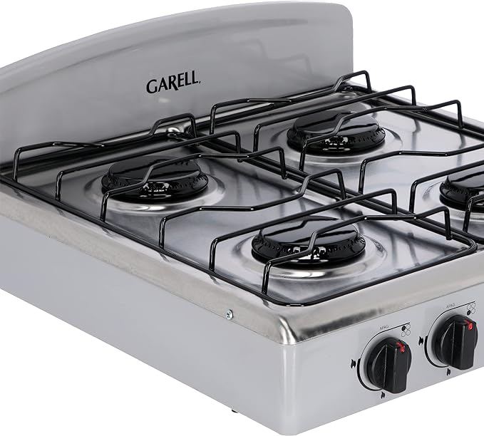 Parrilla de Gas Estufa 4 quemadores Acero Inoxidable
