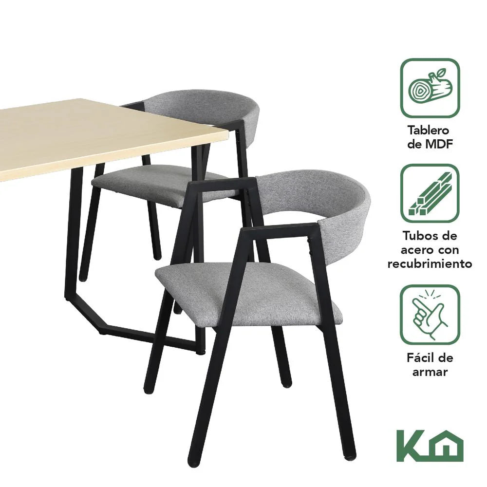 Combo De Comedor Con Mesa Cocina Cafetería 4 Personas