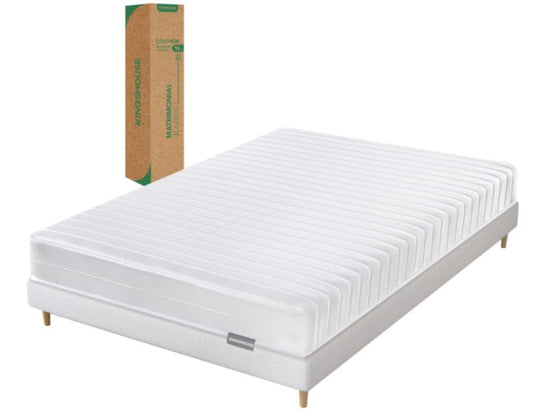 Colchon Matrimonial Kingshouse Blanco De Alta Densidad, Antiacaros e Hipoalergenico