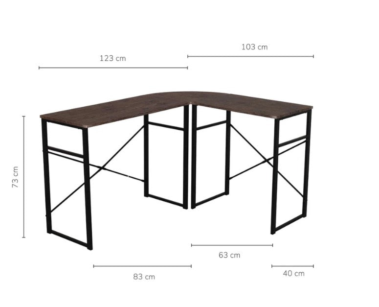 Escritorio Lima Minimalista con Forma de L Café