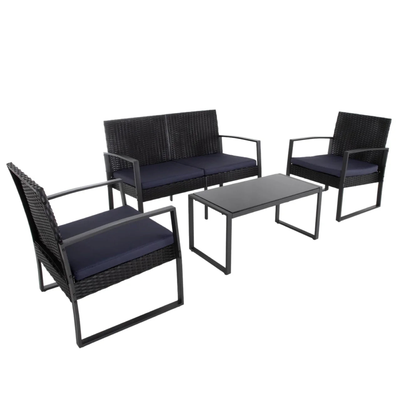 Sala para Exterior Summer Rattan 4 Piezas con Cojines