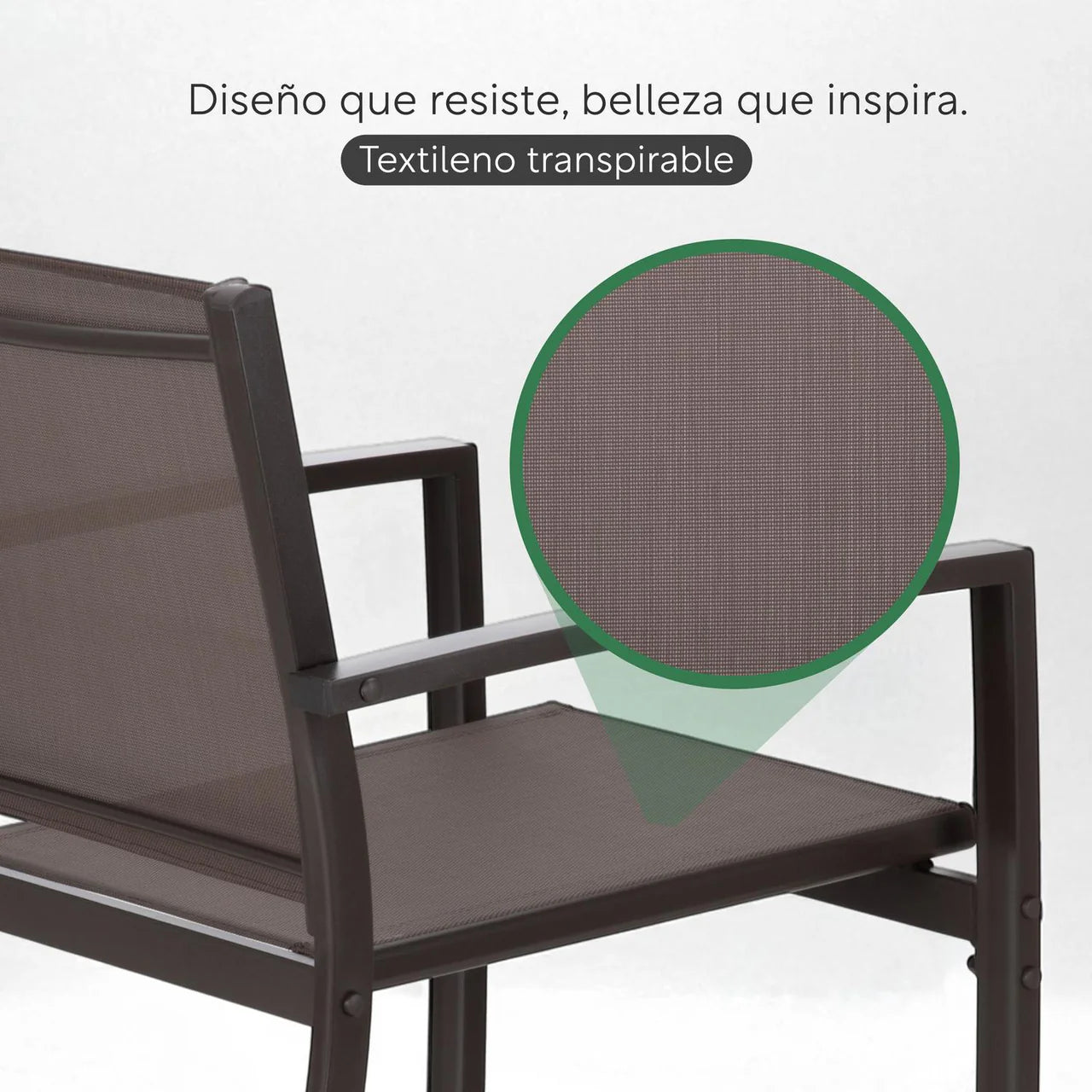 Sala Exterior para Jardin Sillas, Sillon y Mesa 4Pzas MARRON
