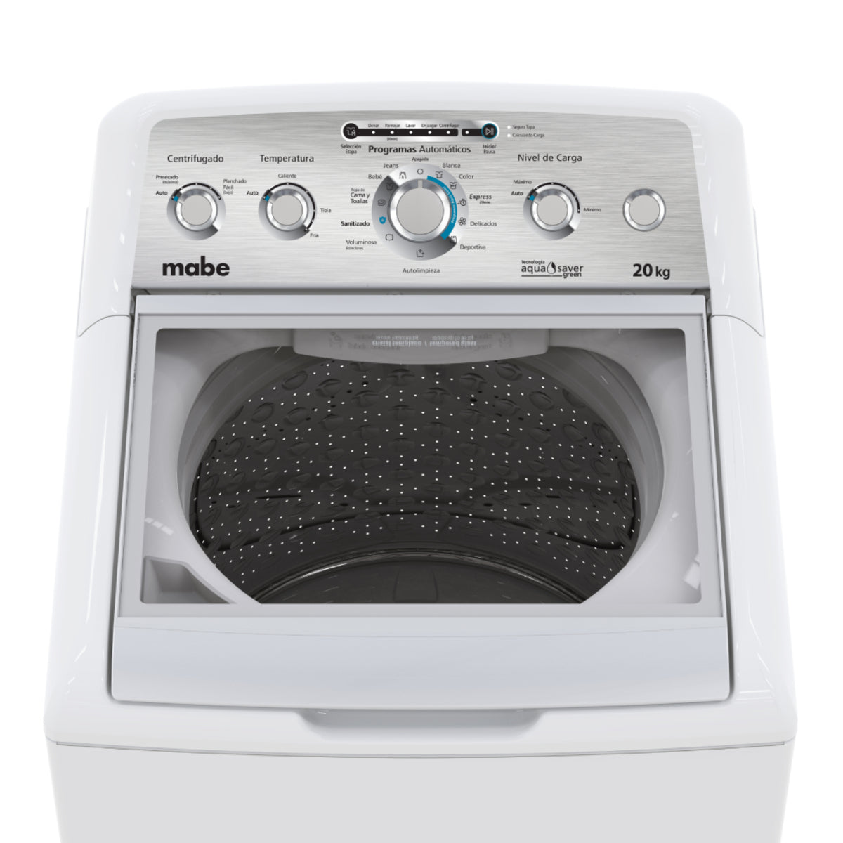 Lavadora Mabe Automática 20 kg Carga Superior Color Blanco