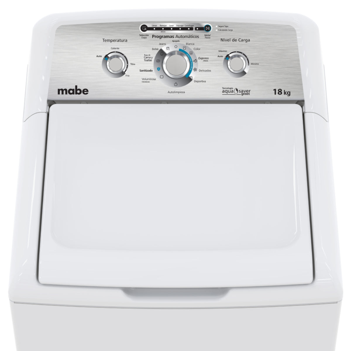 Lavadora Mabe Automática 18 kg Carga Superior Color Blanco