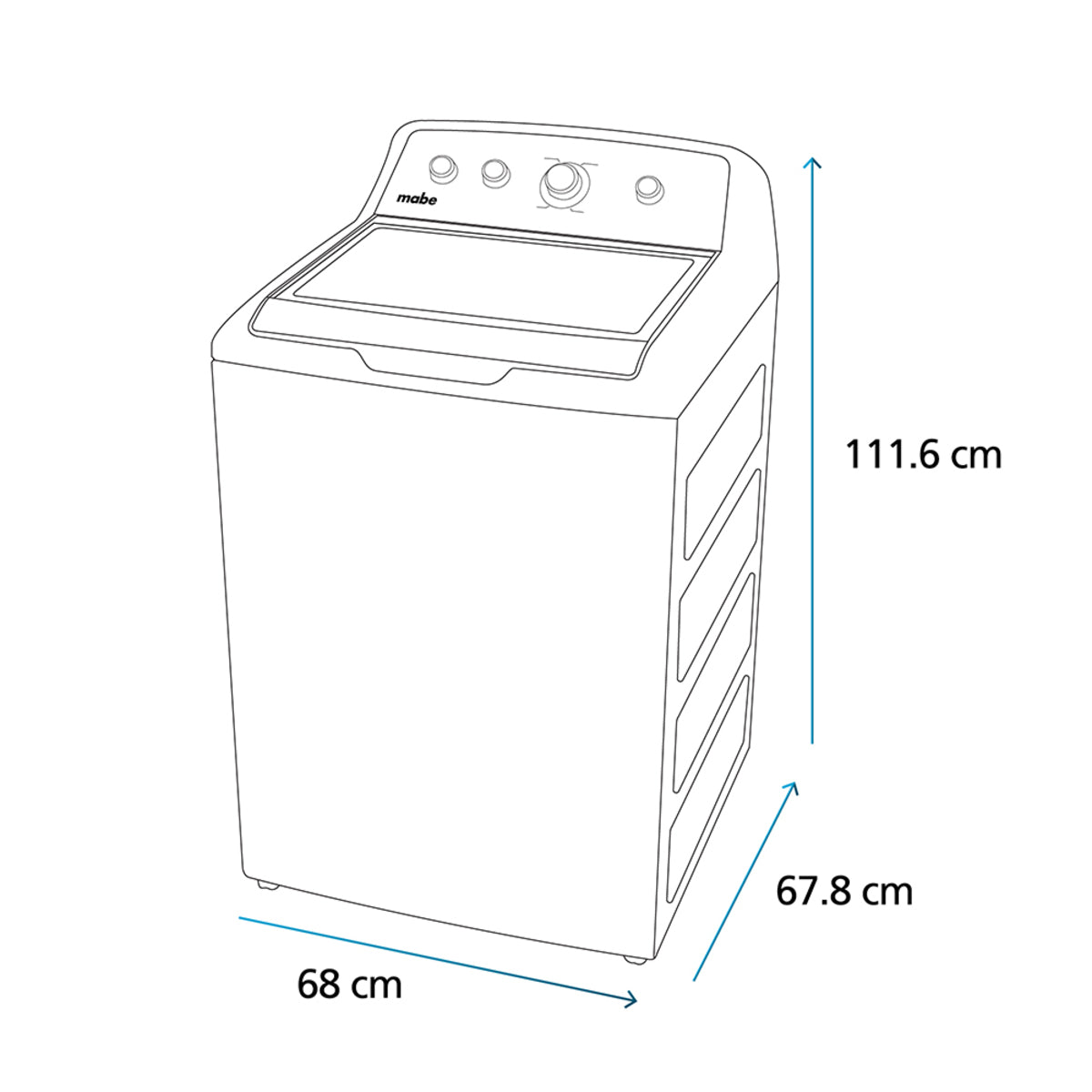 Lavadora Mabe Automática 19 kg Carga Superior Color Blanco
