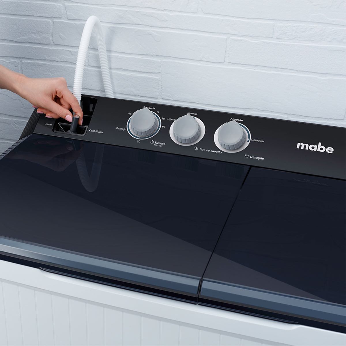 Lavadora Mabe Semiautomática 22 kg Color Blanco