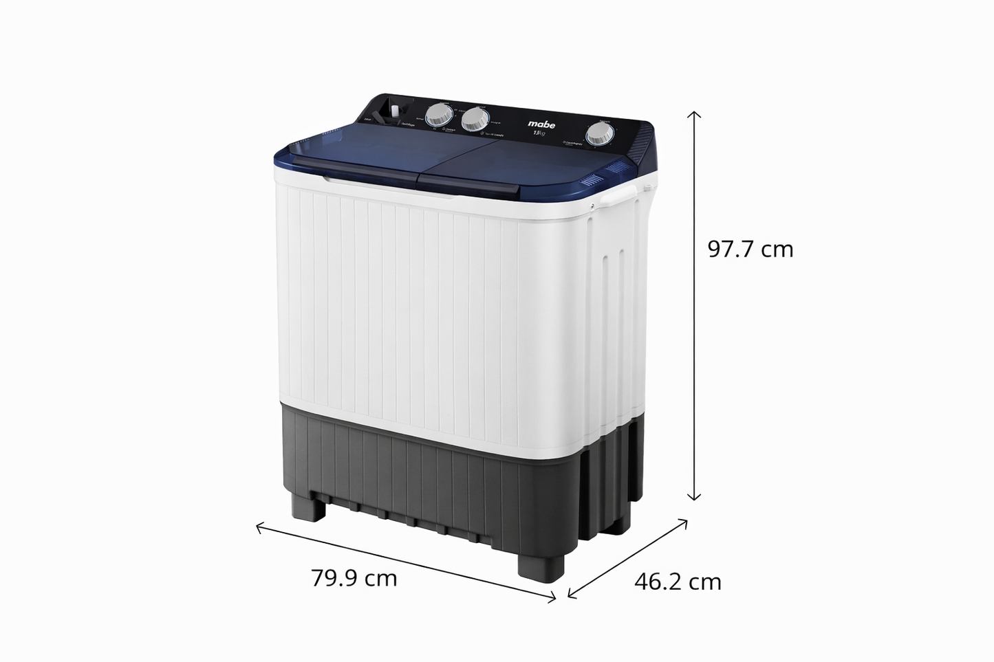 Lavadora Mabe Semiautomática 13 kg Color Blanco