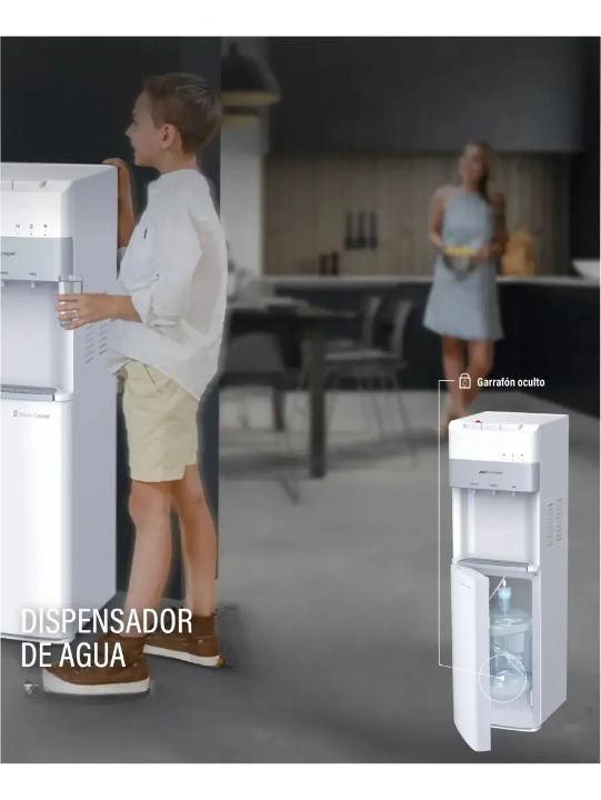 Dispensador Mirage Blanco 20L Garrafón Oculto – Fría/Caliente/Templada