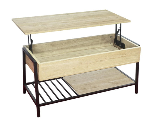 Mesa de Centro Elevable con Compartimento Interno Oculto