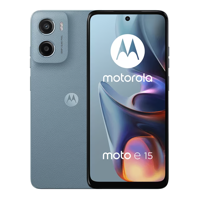 Teléfono Celular Motorola Moto E15, 64 GB, 2GB RAM, Azul