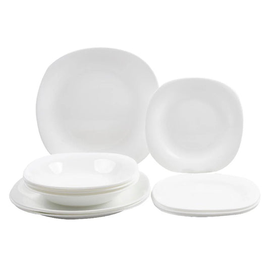 Vajilla 12 Piezas de Opal Cuadrada para 4 Personas KingsHouse