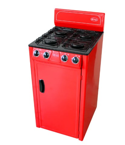 ESTUFA 4 QUEMADORES NEGRO/ROJO FRAGA P225