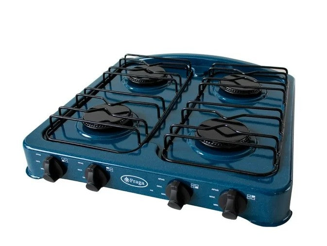 PARRILLA DE MESA 4 QUEMADORES FRAGA P707 AZUL