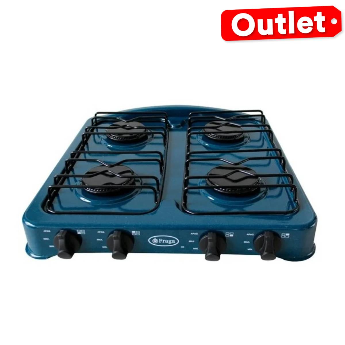 PARRILLA DE MESA 4 QUEMADORES FRAGA P707 AZUL