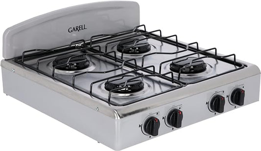 Parrilla de Gas Estufa 4 quemadores Acero Inoxidable